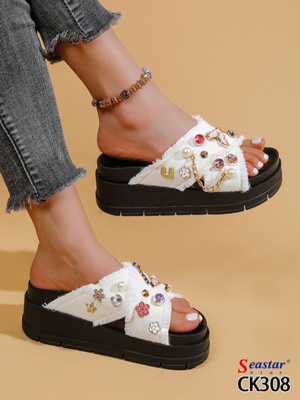 Klapki damskie CK308.WHITE (36/41,12par)