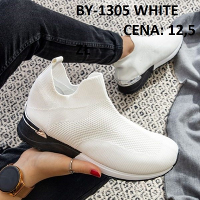 Buty sportowe damskie BY-1305.WHITE (36/41,12par)
