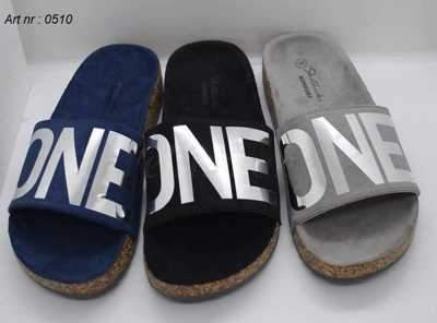 Klapki damskie7A0510.BLACK, GREY, BLUE (36/41,12par)