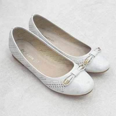 Balerinki damskie 7AC615D-19.WHITE (39/43,8par)