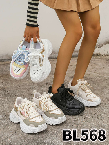 Buty sportowe damskie BL568.BEIGE (36/41,12par)