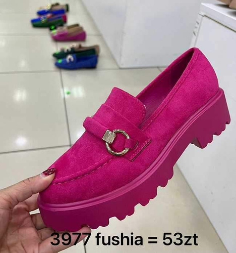 Półbuty damskie 7A3977.FUSHIA, CAMEL (36/41,12par)