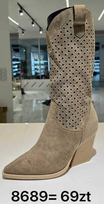 Kozaki damskie 7A8689.KHAKI (36/41,12par)