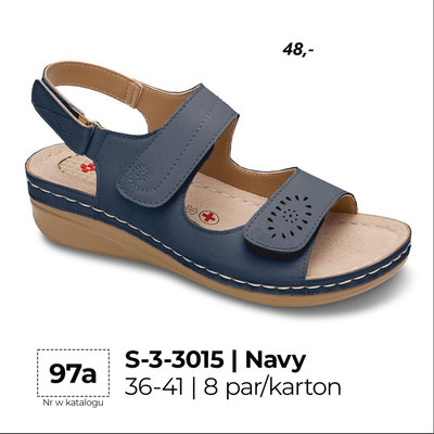 Sandały damskie 3-3015.NAVY (36/41,8par)