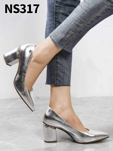 Czółenka damskie NS317.SILVER (36/41,12par)