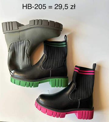 Botki dziewczęce  5AHB-205.KOLORDOWYBORU  (30/35,12par)