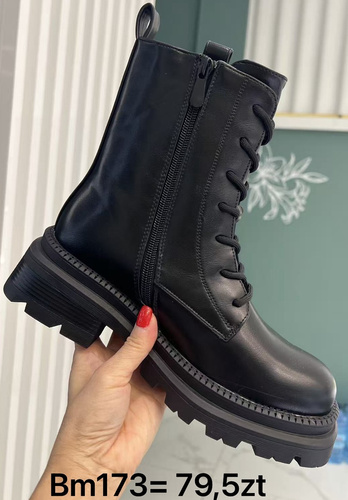 Botki damskie BM173.BLACK Ocieplane (36/41,12par)