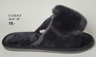 Kapcie damskie G12.BLACK (36/41,8par)