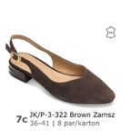 Sandały damskie 7AP-3-322.BROWN (36/41,8par)