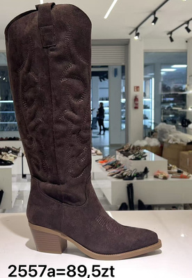 Kozaki damskie 2557A.BROWN (36/41,12par)