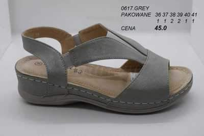 Sandały damskie 7A0617.GREY (36/41,8par)