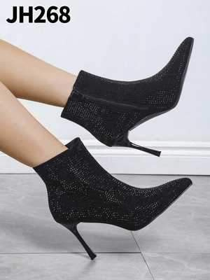 Botki damskie 7AJH268.BLACK L.Ocieplany (36/41,12par)