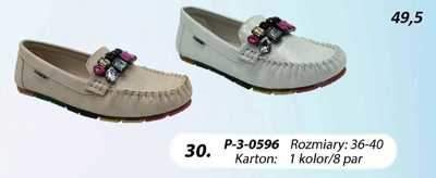 Mokasyny damskie 7AP-3-0596.BEIGE, WHITE (36/40,8par)