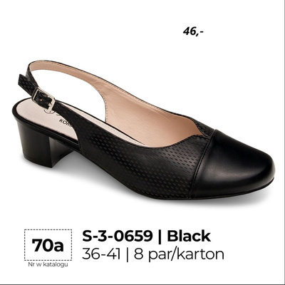 Sandały damskie 3-0659.BLACK  (36/41,8par)