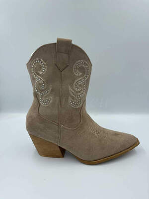 Botki damskie ocieplane  7A1208.KHAKI  (36/41,12par)