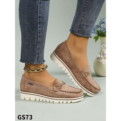 Mokasyny damskie GS73.KHAKI  (36/41,12par)