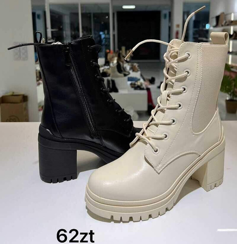 Botki damskie 7AHB-228.BLACK, BEIGE (36/41,12par)