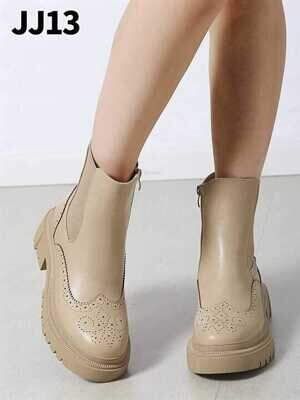 Botki damskie 7AJJ13.KHAKI Ocieplany (36/41,12par)