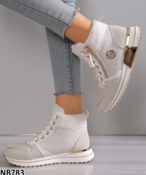 Botki damskie ocieplane  7ANB783.BEIGE  (36/41,12par)