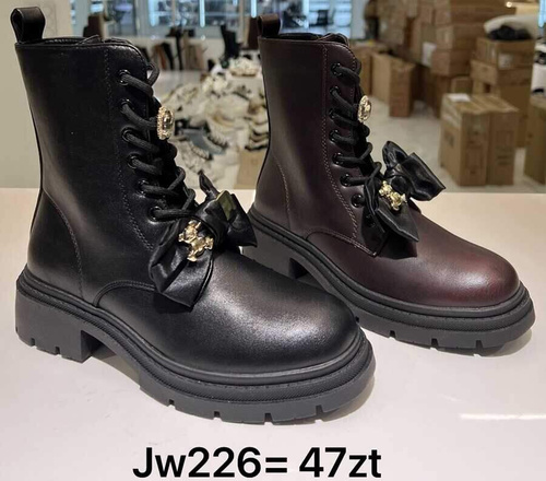 Botki damskie ocieplane JW226.BLACK (36/41,12par)