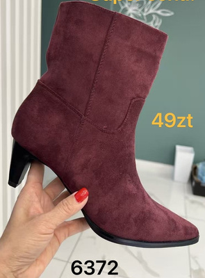 Botki damskie ocieplane 6372.WINO (36/41,12par)