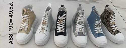 Trampki damskie 7A88-190.WHITE (36/41,12par)