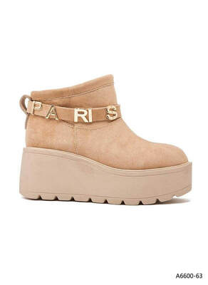 Botki damskie ocieplane A6600-63.KHAKI (36/41,12par)