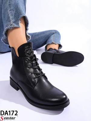 Botki damskie ocieplane DA172.BLACK (36/41,12par)