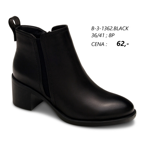 Botki damskie 7AB-3-1362.BLACK (36/41,8par)