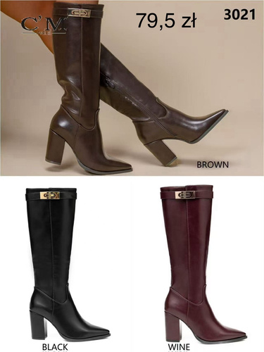 Kozaki damskie 7A3021.BROWN (36/41,12par)