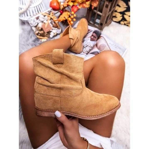 Botki damskie A3726-32.CAMEL Ocieplany (36/41,12par)