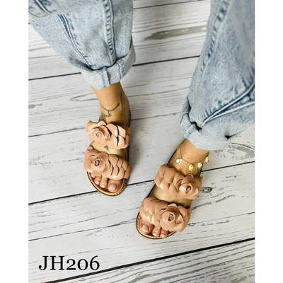 Klapki damskie 7AJH206.KHAKI (36/41,12par)