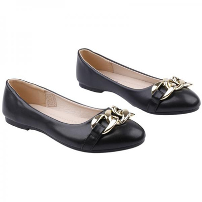 Balerinki damskie F55-3.BLACK (36/41,12par)
