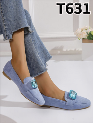 Mokasyny damskie 7AT631.BLUE  (36/41,12par)