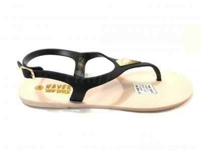 Sandały damskie 7AKM08-11.BEIGE/BLACK (36/41,12par)