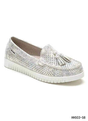 Balerinki damskie  7AHH503-58.SILVER   (36/41,12par)