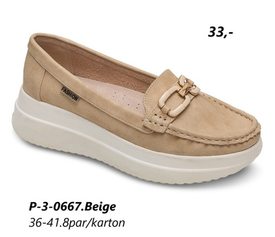 Półbuty damskie 3-0667.BEIGE (36/41,8par)