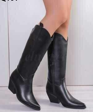 Kozaki damskie 7AQT97.BLACK Nieocieplane (36/41,12par)