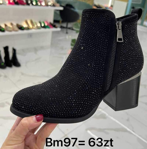 Botki damskie 7ABM97.BLACK (36/41,12par)