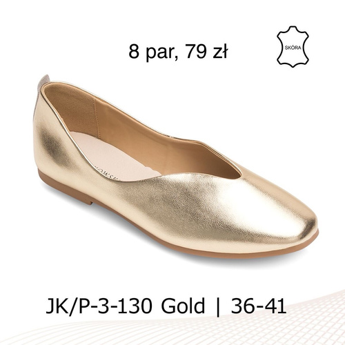 Balerinki damskie 7AP-3-130.GOLD (36/41,8par)