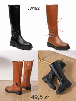 Kozaki damskie JW192.BLACK (36/41,12par)