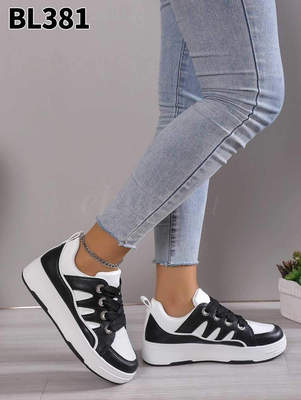 Buty sportowe damskie 7ABL381.WHITE/BLACK (36/41,12par)