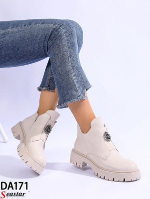 Botki damskie ocieplane DA171.BEIGE (36/41,12par)