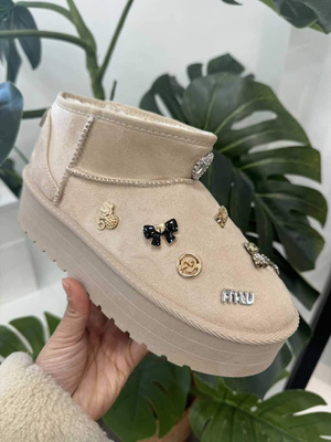 Botki damskie 2041.BEIGE (36/41,12par)