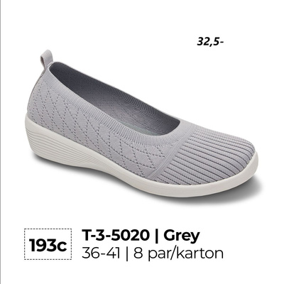 Trampki damskie 3-5020.GREY (36/41,8par)
