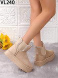Botki damskie ocieplane VL240.BEIGE (36/41,12par)