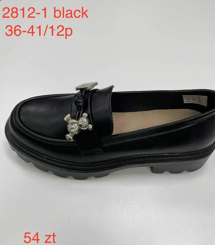 Półbuty damskie 7A2812-1.BLACK (36/41,12par)