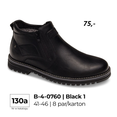 Trzewiki męskie 9AB-4-0760.BLACK 1  (41/46,8par)