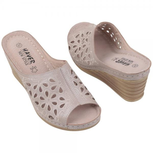 Klapki damskie DE921N-8.BEIGE (36/41,8par)