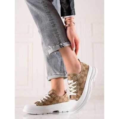 Trampki damskie 7AW811-1.KHAKI (36/41,12par)